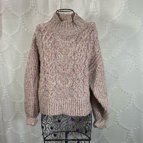 Express knit turtleneck pink sweater size XS - Picture 8 of 10
